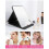 Makeup Mirror - Portable - Folding Leather Desk Mirror - Black - 20.5*15.5 cm 3