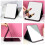 Makeup Mirror - Portable - Folding Leather Desk Mirror - Black - 20.5*15.5 cm 4