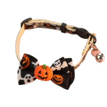 4-Piece Halloween Cat Collar Set, Dog Collar with Bell, Halloween Bow Tie Cat Collar