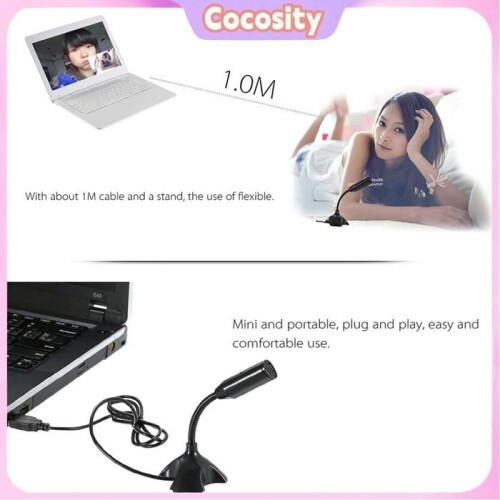 Cocosity microphone USB USB Desktop Microphone 360 Adjustable Microphone Support Voice Chatting sound video 2