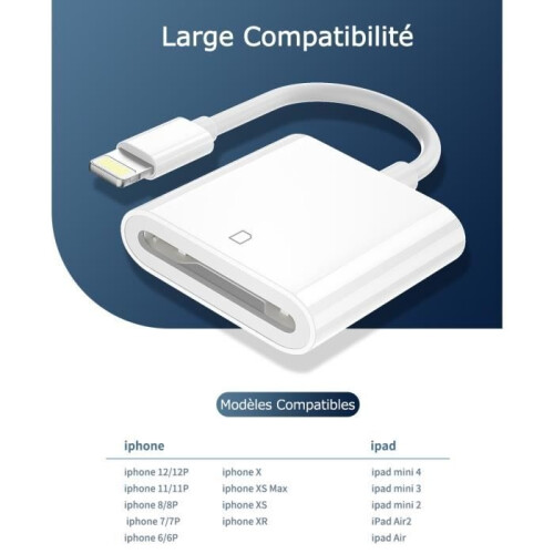 USB Lightning OTG-hubadapter, SD/Micro SD/SDHC/SDXC-kaartlezer, camera-aansluitsets voor iPhone en iPad 1