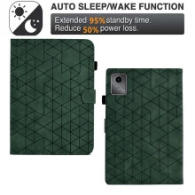 Rhombus-suojakuori jalustalla Lenovo Tab M11 / Xiaoxin Pad 11 2024 -tabletille, automaattisella nukkumis-/herätystoiminnolla