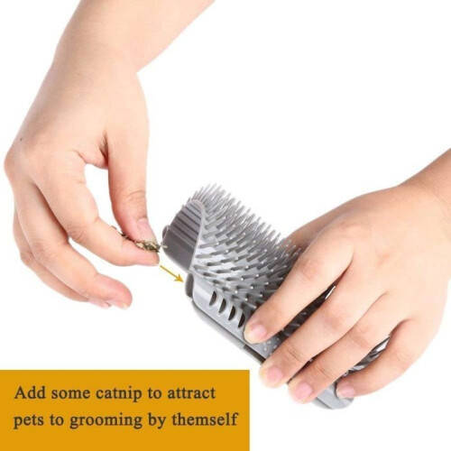 Corner scratching post - PZCC - Large size - 2 brushes - Comb - Cat care 1