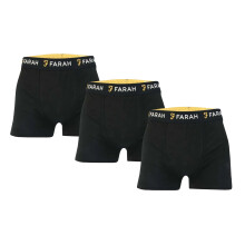 (XXL, Black) Farah Mens Saginaw Boxer Shorts (Pack of 3)