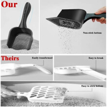 Wall Mounted Bracket for Pointed Cat Litter Scoop, Durable and Lightweight Plastic Cat Poop Scoop with