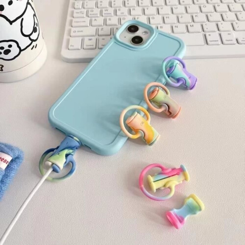 in 1 Data Cable Protector, bogean 2 in 1 Data Cable Protector, Cable Protector Cute, Universal Mini Data Cable Protective (10PCS) 1