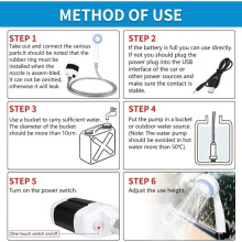 Portable Outdoor Camping Shower, USB Rechargeable Shower Head with Pump for Camping, Garden and Hiking