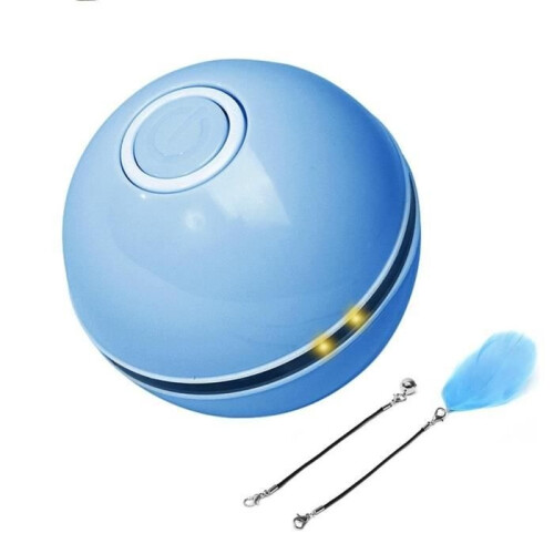 Cat Toy - CWWJDRFT - Light-Up LED Ball - USB Charging - Rolling - Pink 2