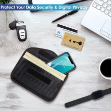 kpl suuria RFID-suojakoteloita puhelimelle ja autonavaimille, Lanpard Faraday Cage -laukku, joka estää RFID-signaalin NFC WiFi GSM Bluetooth