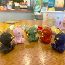 Cute Doll School Bag Key Pendant Bag Ornaments Cartoon Keychain Car Gift Silicone Holder c301314