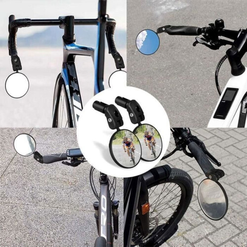 Bicycle Rearview Mirror | 2pcs 360 Adjustable Convex Mirror for Handlebars Left Rearview Mirror | Bicycle Accessory 1
