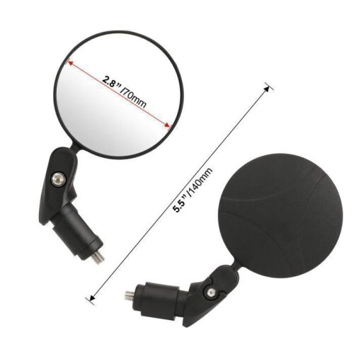 Bicycle Rearview Mirror | 2pcs 360 Adjustable Convex Mirror for Handlebars Left Rearview Mirror | Bicycle Accessory 2