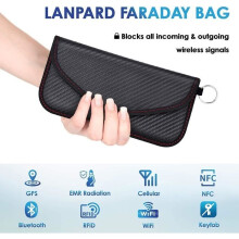 stuks grote anti-RFID hoesjes voor telefoon en autosleutels Lanpard Faraday kooitas die RFID-, NFC-, WiFi-, GSM- en Bluetooth-signalen