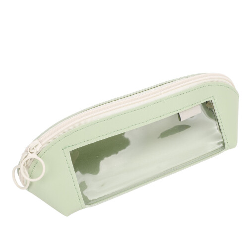 Portable Clear Pencil Case, Green 1