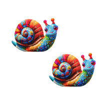 Set of 2pcs Creative Snail Shape Metal Decors For Adding-2