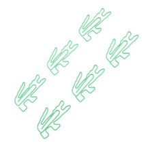 Crocodile Shape Clips 100pcs Steel