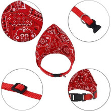 Set of 4 Dog Bandanas, WOVTE Adjustable Dog Bandana Triangle Scarf Dog Bibs Pet Accessories