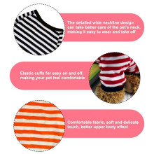 Gestreepte honden-T-shirts, ademende huisdierkleding, sportshirts voor honden, casual stijl