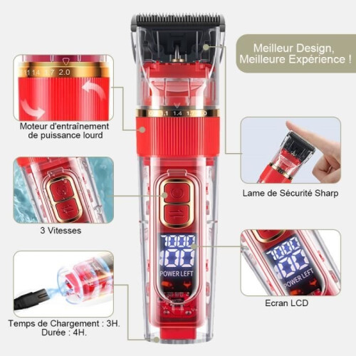 Professional Pet Clipper - 3 Speeds - Low Noise - Cordless 1
