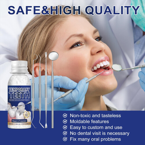 Moldable solid dental gum pellets for vampire gap filling, DIY hot melt glue. 1