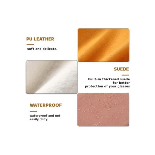 Glasses Case - Not specified - 4 Pieces - Soft PU Leather - Waterproof - Practical Design 1