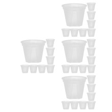 40St Transparante Bloempotten Wit Plastic Voor Succulenten En