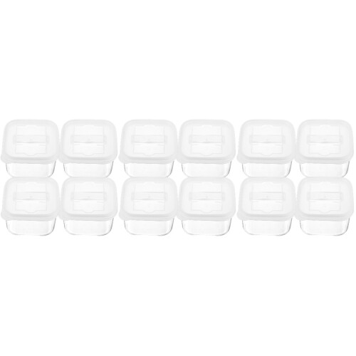 12St Draagbare Mini Voedselcontainers Plastic Met Transparant