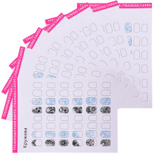 12 Nagelkunst Oefenboek Manicure Tools Wit Papier Voor Beginners