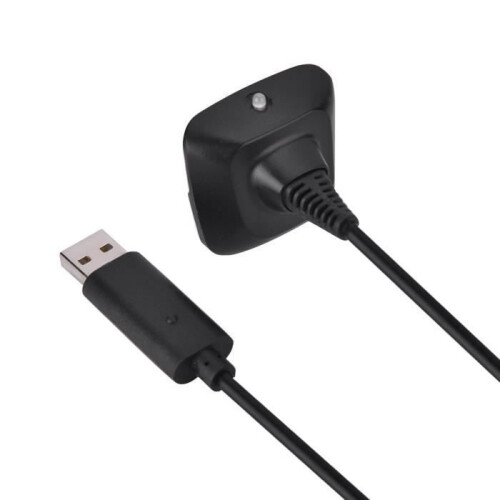 ROM for Microsoft Xbox 360 Wireless Controller USB Charger Fast Charging Cable (Black) 2