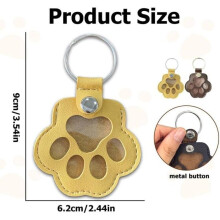 Pet hair keepsake box, pet hair storage bag, leather keepsake keychain with dog paw prints