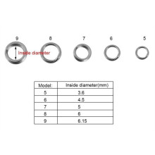 200 pcs/box of 5 sizes of stainless steel fishing split rings (Type 5/6/7/8/9)---RAC
