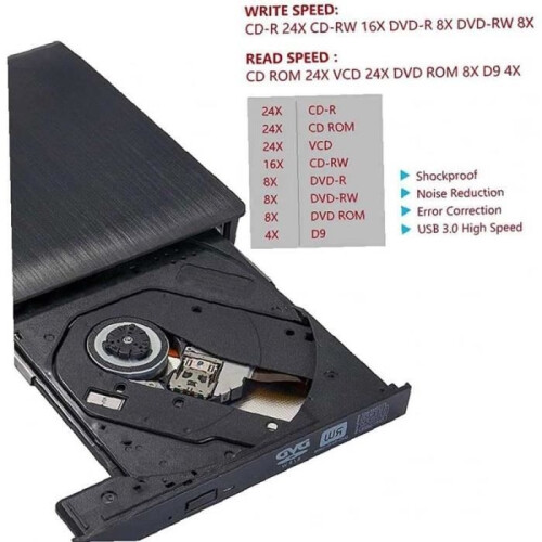 Externe USB 3.0/Type-C cd-lezer/brander voor laptops en pc's 2