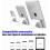 Opvouwbare en verstelbare tablet- en telefoonhouder, wit 3