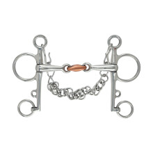 (5in, Silver) Shires Copper Double-Jointed Horse Pelham Bit