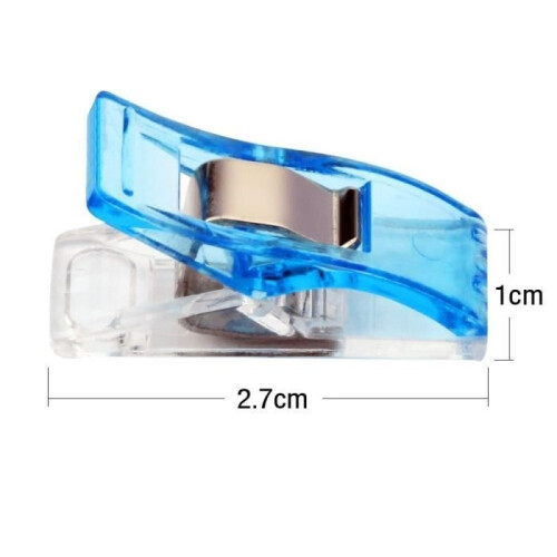 Sewing Clips - Craft Sewing - 60 Pieces - Colored Plastic - Dimensions 2.7x1x1.5 cm - Multi-colored 2