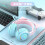 T25 Gaming Headset for PC og mobil – Over-Ear, rosa-til-blå gradient 4