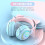 T25 Gaming Headset for PC og mobil – Over-Ear, rosa-til-blå gradient 5