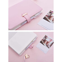 Personal Diary - Secret Journal with Heart Lock and Key - Pink - PU Leather Notebook