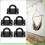 GEBY Black Heavy Duty Stainless Steel Ceiling Hook - Pack of 5 3