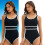 Maillot de bain compétitif moderne à deux tons, dos nu,-Rouge L 5