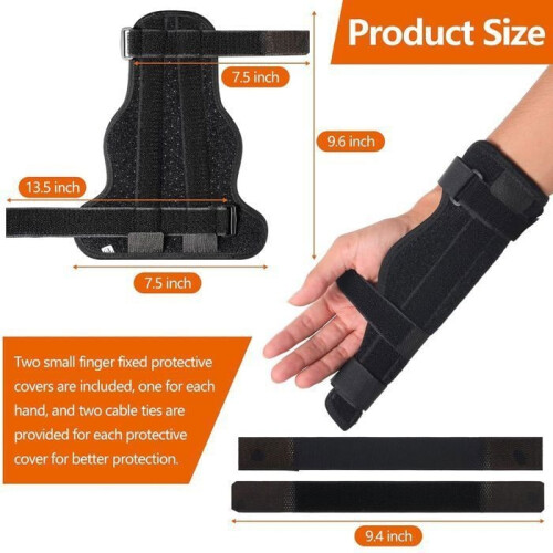 Metacarpal Finger Splint – Breathable Fracture Support, Comfortable and Adjustable Stabilization, Universal Size 1