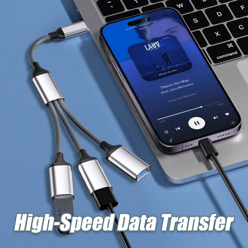 Typ-C-auf-3-Port-USB-Hub-Splitter-Adapter Silver 1