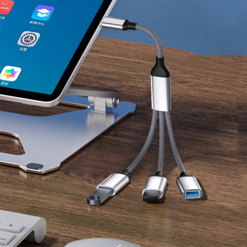 Typ-C-auf-3-Port-USB-Hub-Splitter-Adapter Silver 2