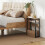 Homcom HOMCOM Narrow Side Table with Storage, Bedside End Table, Walnut Brown 8