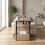 Homcom HOMCOM Narrow Side Table with Storage, Bedside End Table, Walnut Brown 9