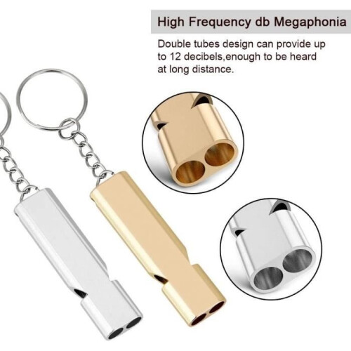 Survival whistle - Aluminum - High decibels - 2 pcs - Ideal for coaches and referees 2