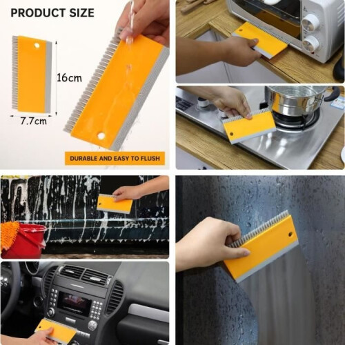 Window squeegee, car window scraper, hanging shower squeegee with bristles, bathroom window wiper, for 1