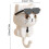 2 Cat-Shaped Hooks, Gravity Hooks Without Drilling, Cartoon Sunglasses Cat Keychain 2