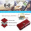 Damesportemonnee - Leer - RFID - 24 pasjes - Ritssluiting - Rood 2