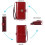 Damesportemonnee - Leer - RFID - 24 pasjes - Ritssluiting - Rood 4